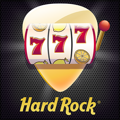 Santa'S Hoodie Giveaway 2 Hard rock slot machine icon with 777 and fruit symbols