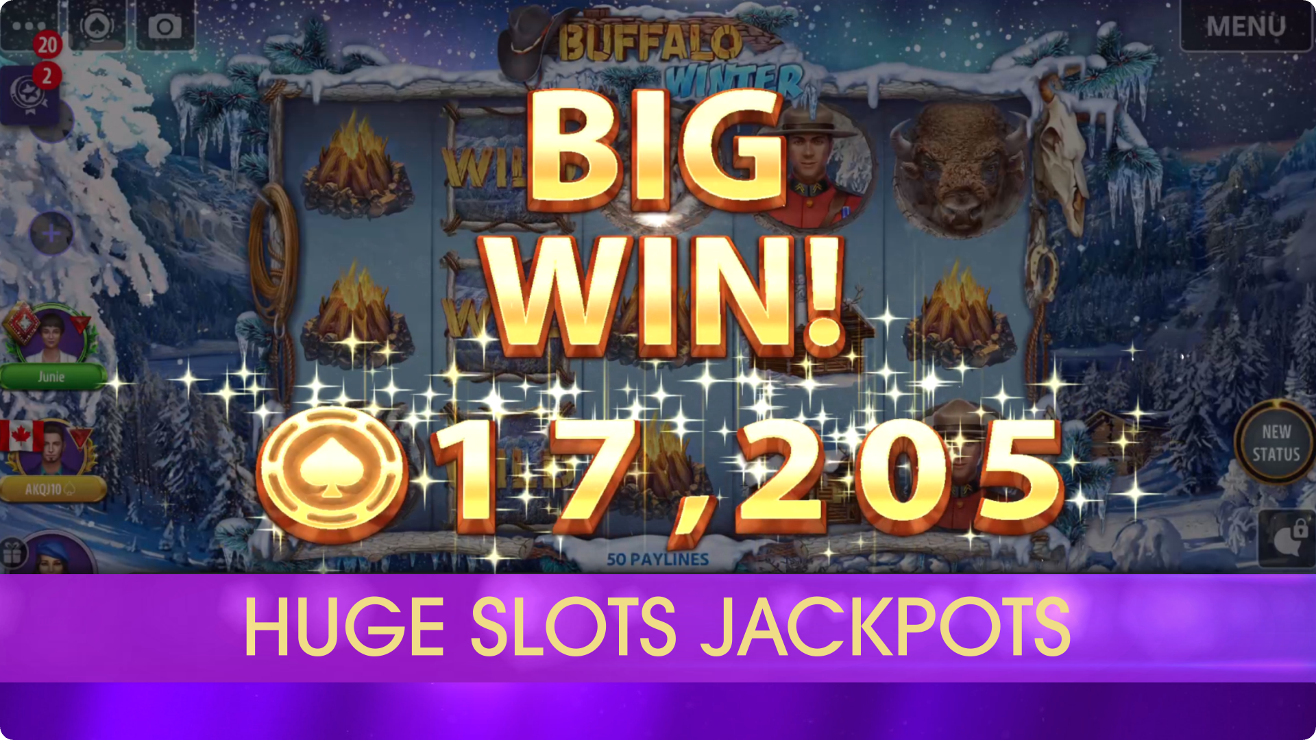 Buffalo winter slot game big win with huge jackpot