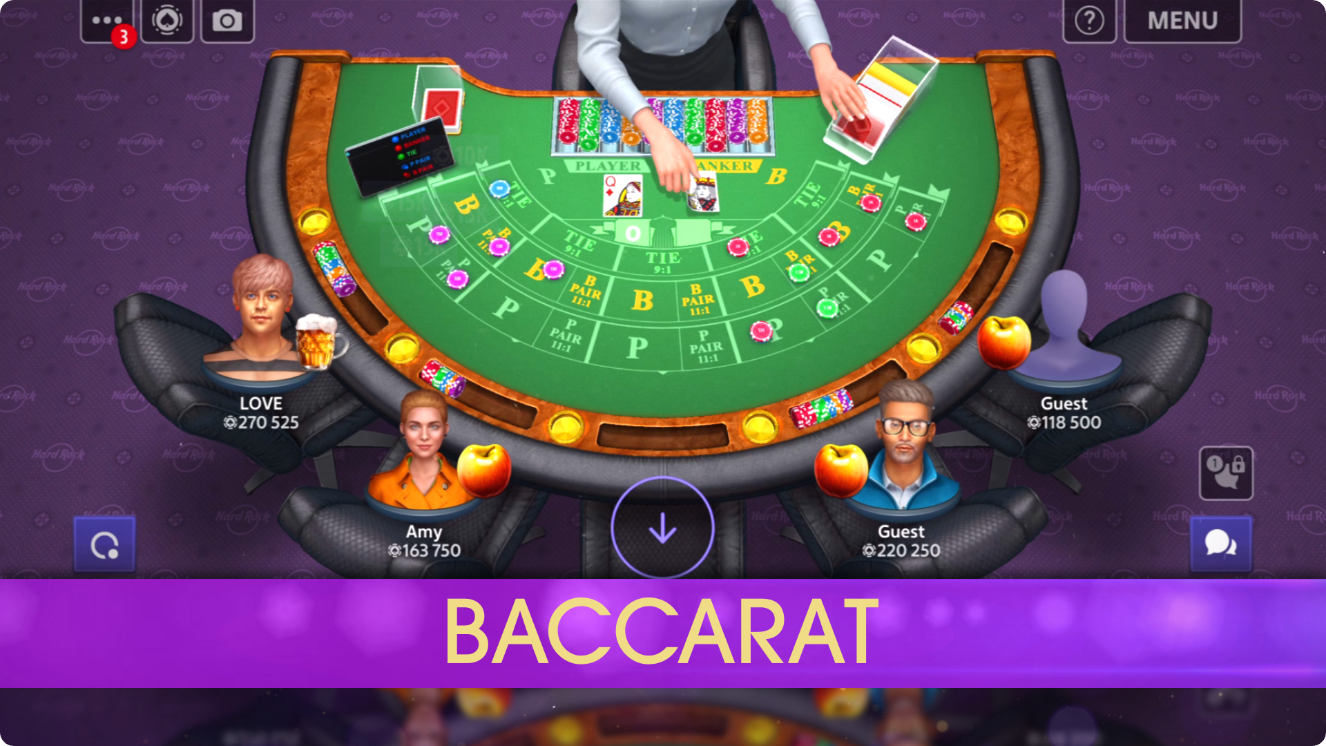Hard rock blackjack & casino - baccarat games