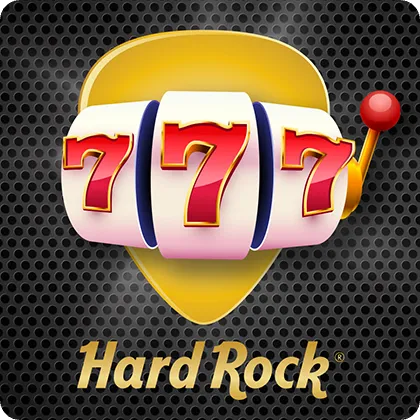 Hard Rock Casino Slot Machine Icon with 777 Symbols