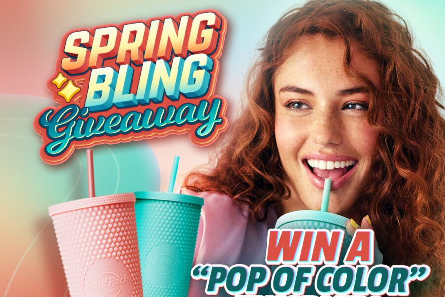 Spring bling giveaway banner by hard rock games rock shop