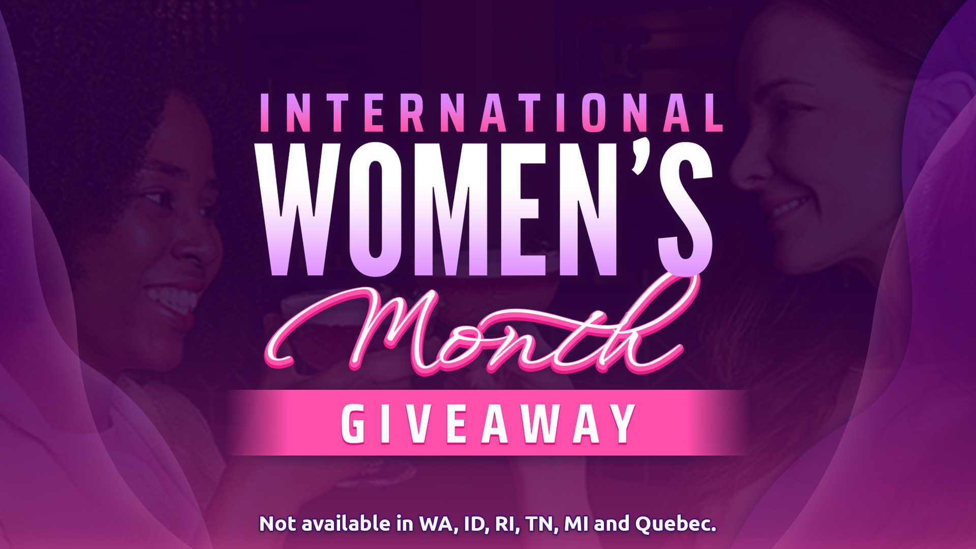International Women's Month Giveaway banner at Hard Rock.