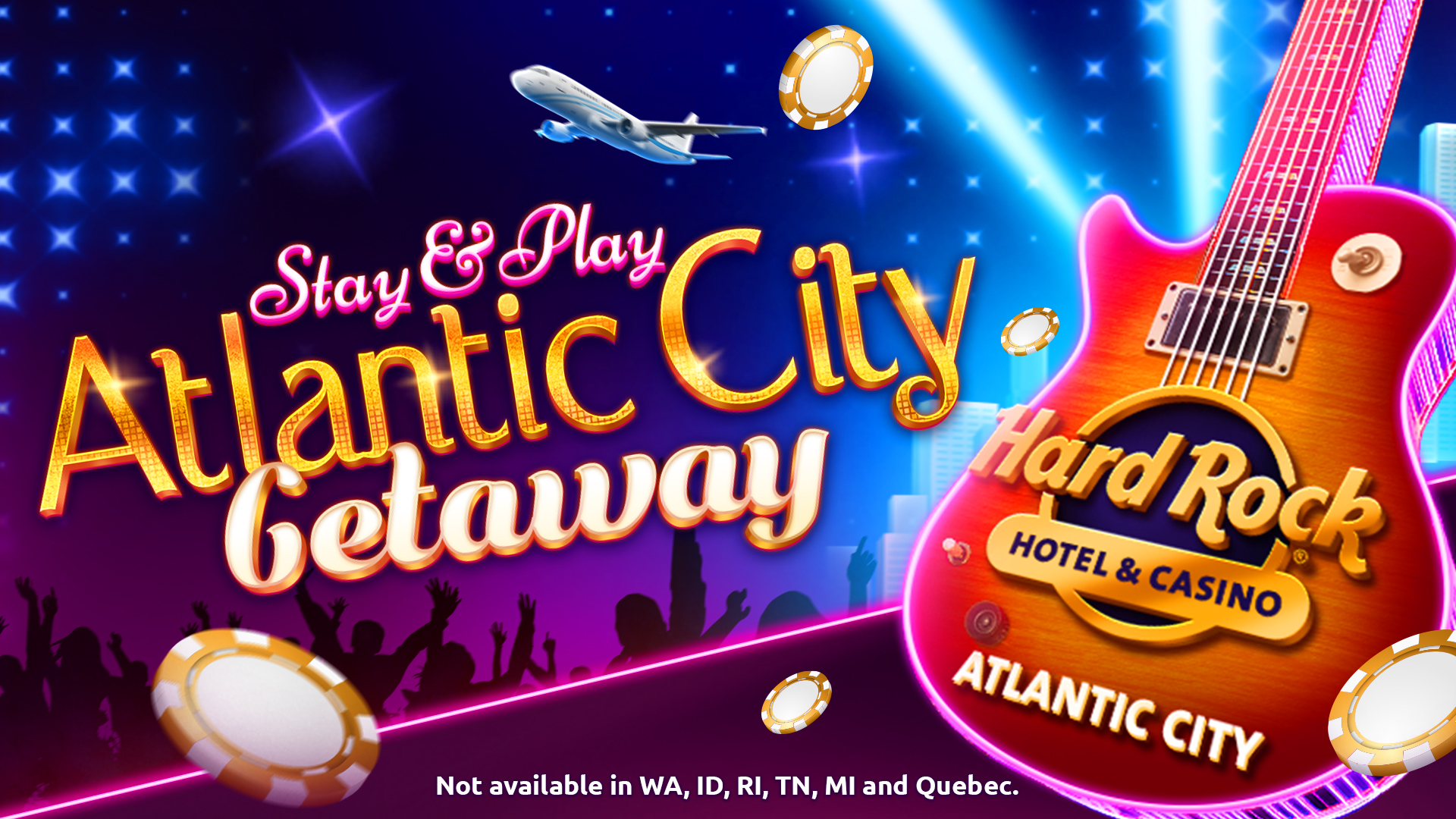 Stay & Play Atlantic City Getaway Giveaway at Hard Rock Hotel & Casino.