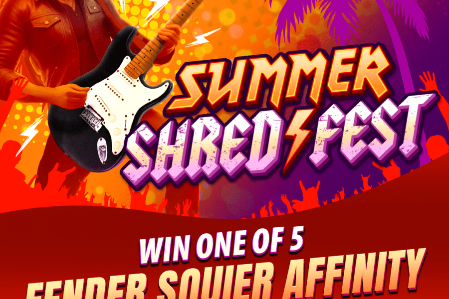 Hard rock games summer shred fest fender squier affinity stratocaster giveaway