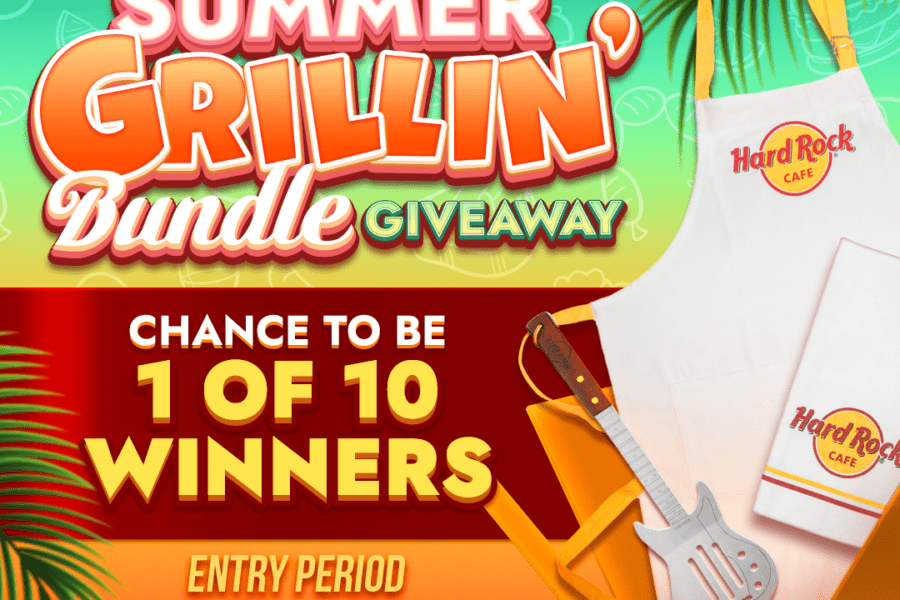 Hard rock cafe summer grillin' bundle giveaway with a chance to be one of 10 winners