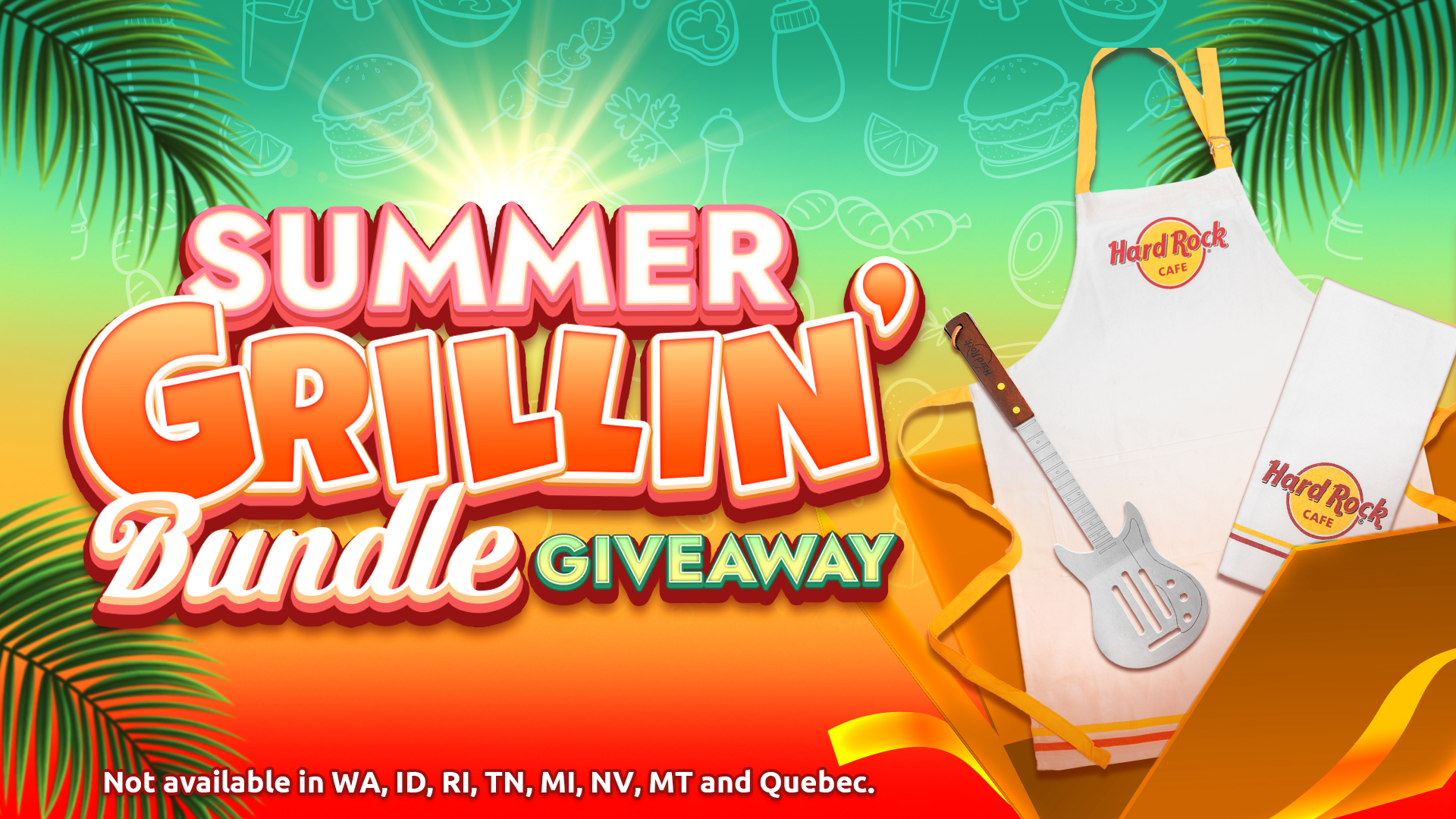 Summer Grillin' Bundle Giveaway by Hard Rock Cafe featuring branded grilling tools
