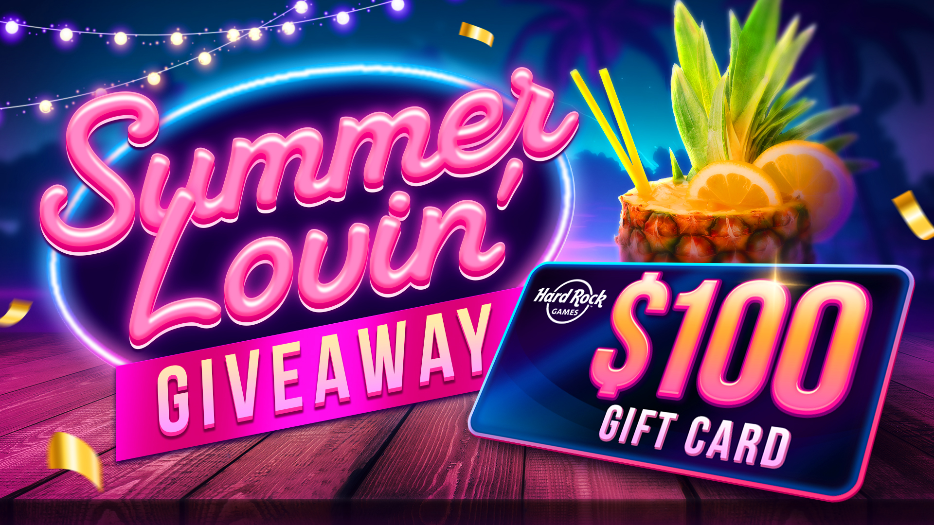 Summer Lovin' Giveaway 1 Enter the hard rock games "choose your own gift giveaway" with a prize worth up to $100 including tech, jewelry, and more.