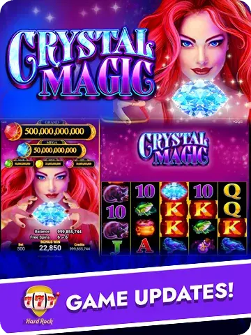 Crystal Magic slot game update at Hard Rock Jackpot Casino.