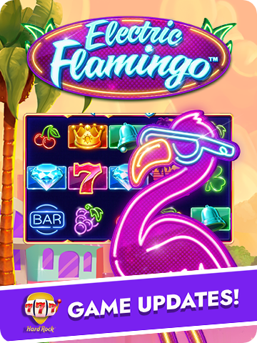 Electric Flamingo casino slot game update for Jackpot Casino by Hard Rock