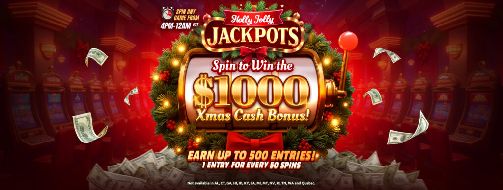 Hollyjollyjackpots homepage hero carousel