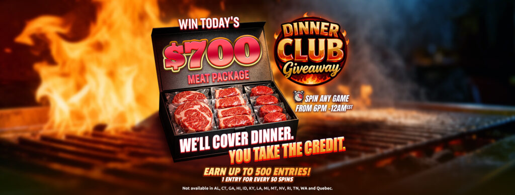Dinner club giveaway homepage hero carousel