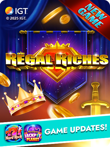 Regal Riches slot game image in Hard Rock Jackpot Planet