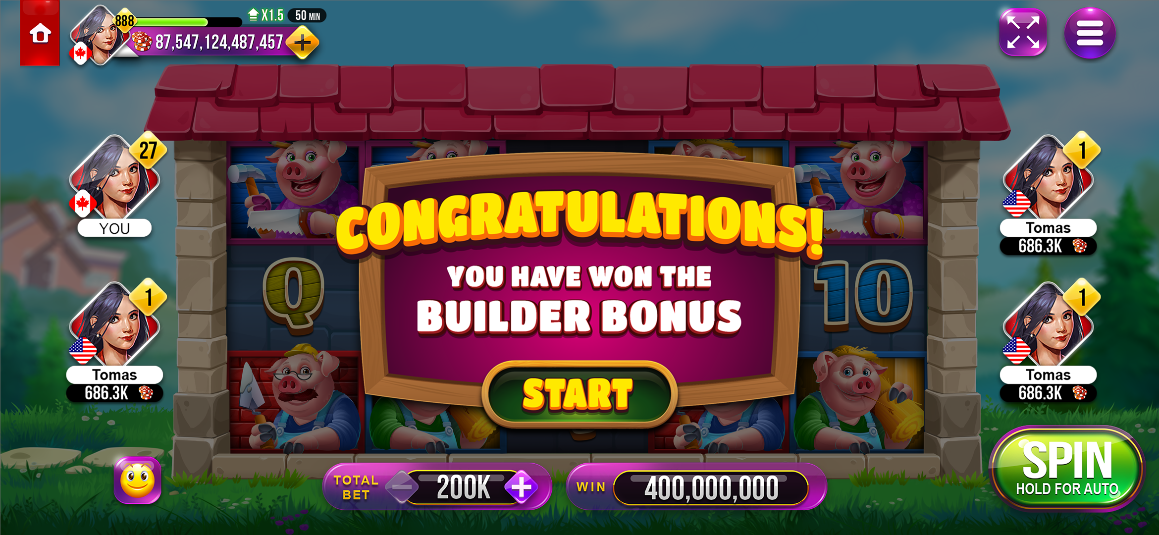 Builder Bonus unlocked