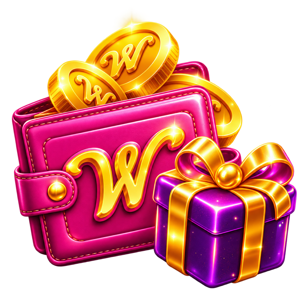 WDOLLARS wallet with a gift box