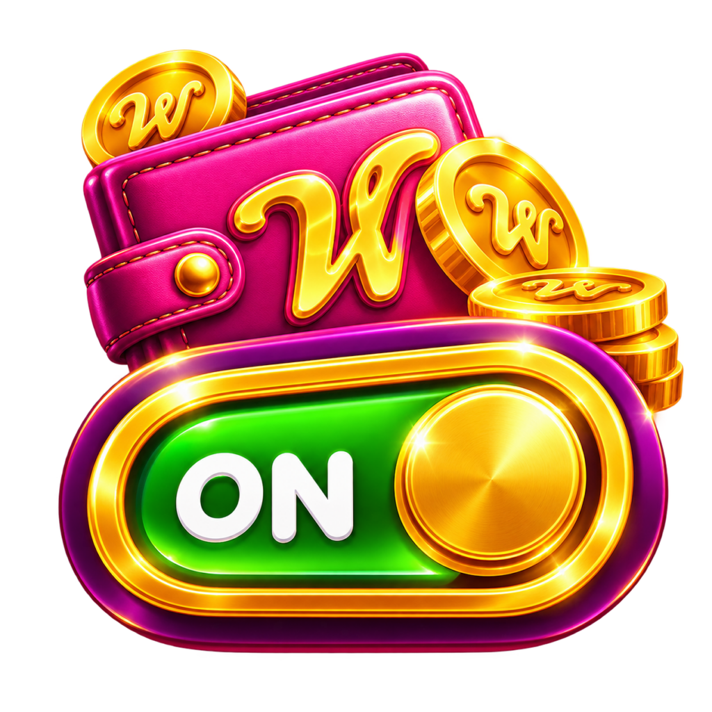 Illustration of the W-WALLET switch set to ON